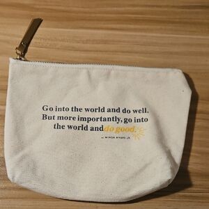 Inspirational Cream Cosmetic Bag